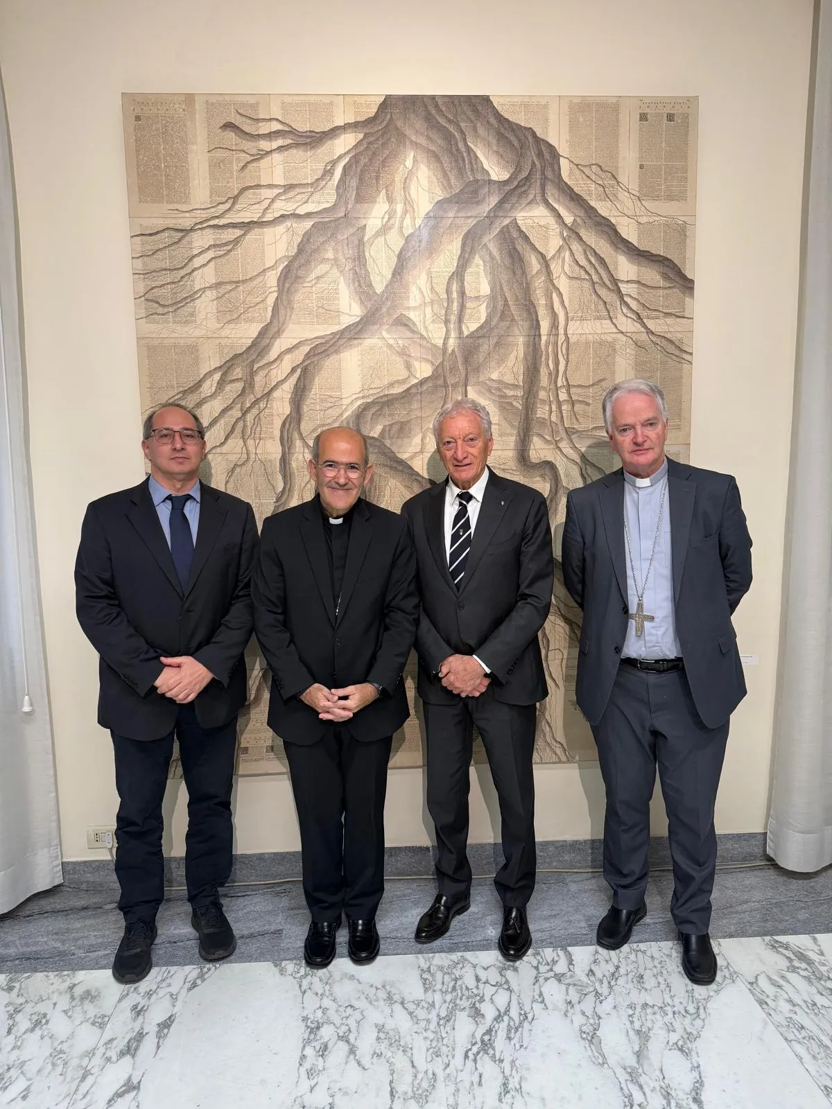 Il Cardinale De Mendonca e il Presidente del CONI